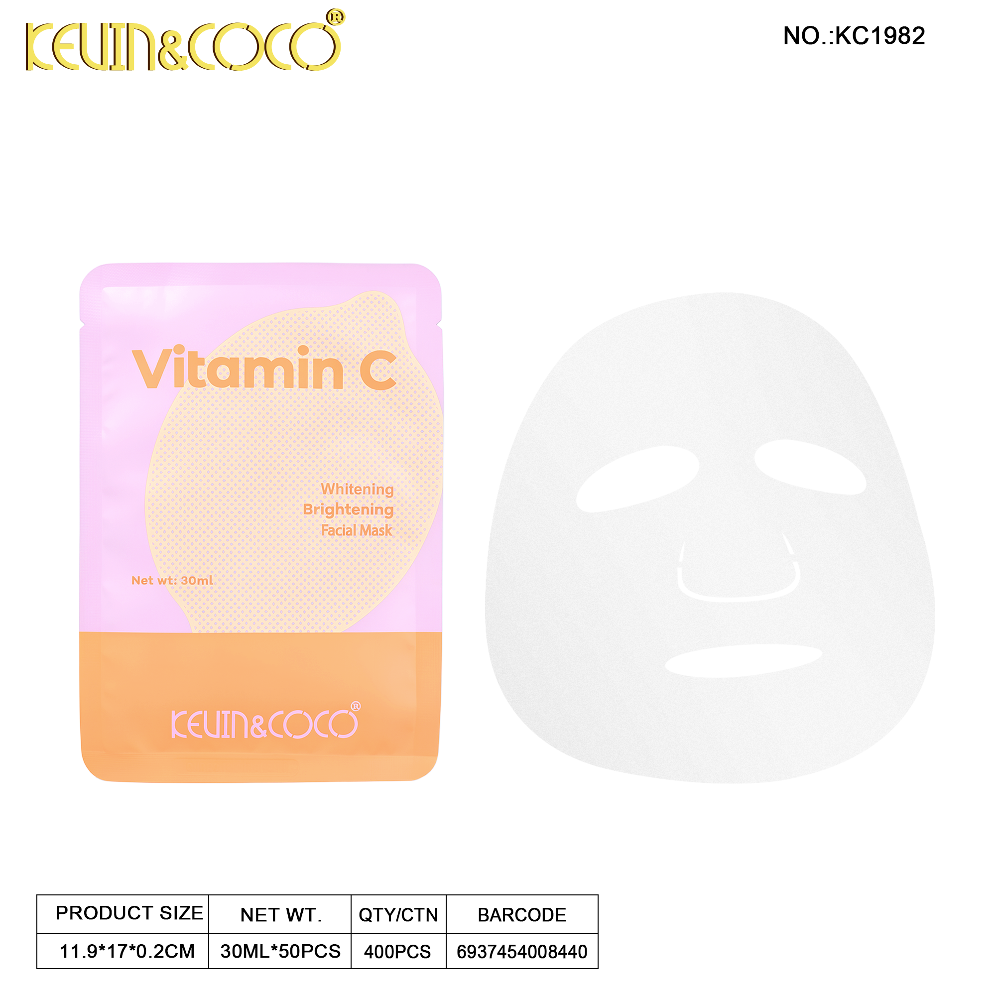 Orange VC Mask-50PCS(KC1962)