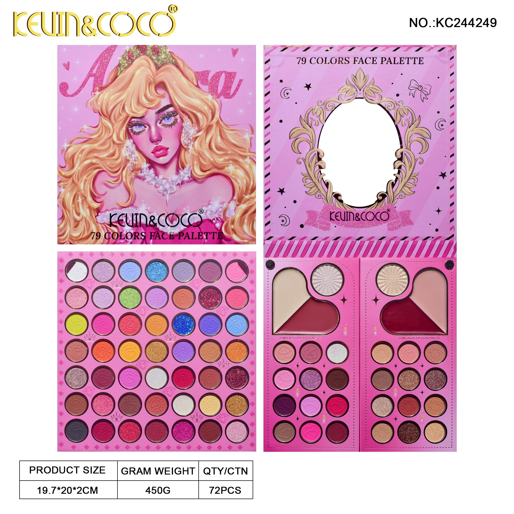 79-Color Princess Arora Eyeshadow Palette (KC244249)