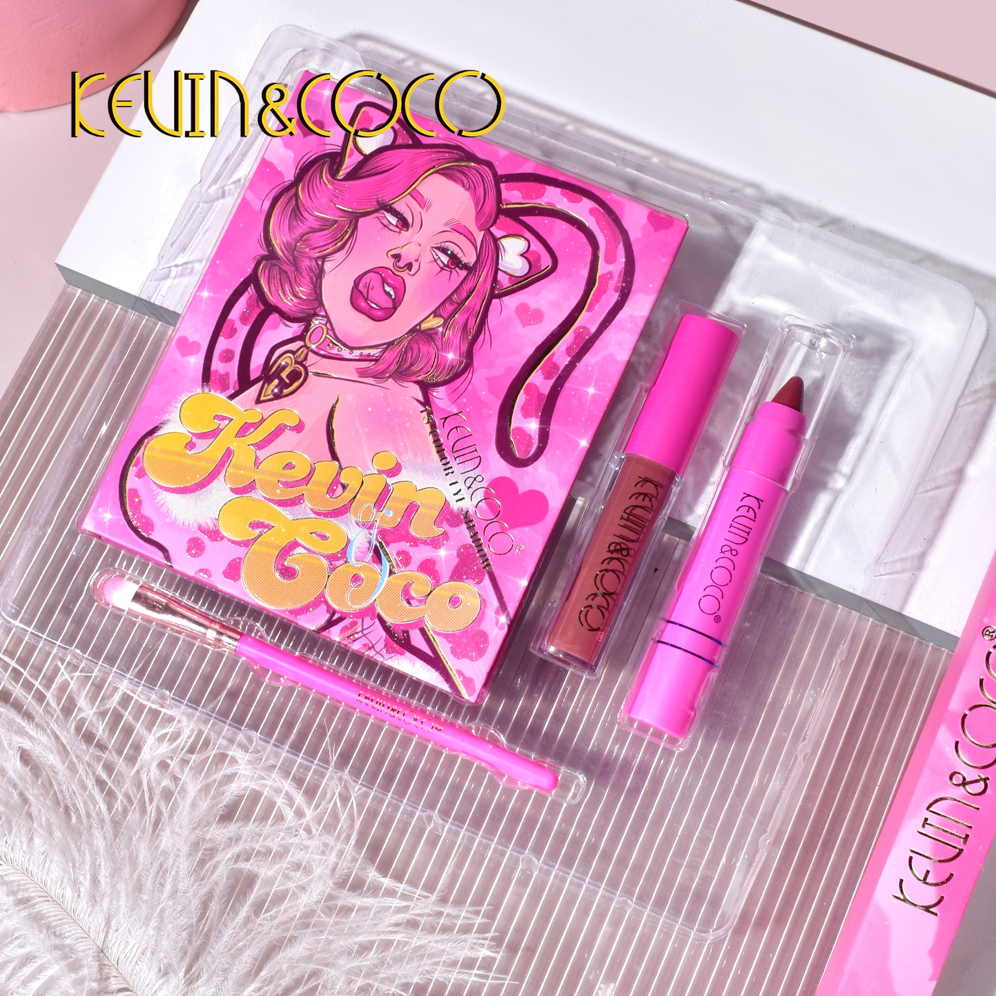 18-Color Pink Cat Lady Makeup Kit (KC231910)