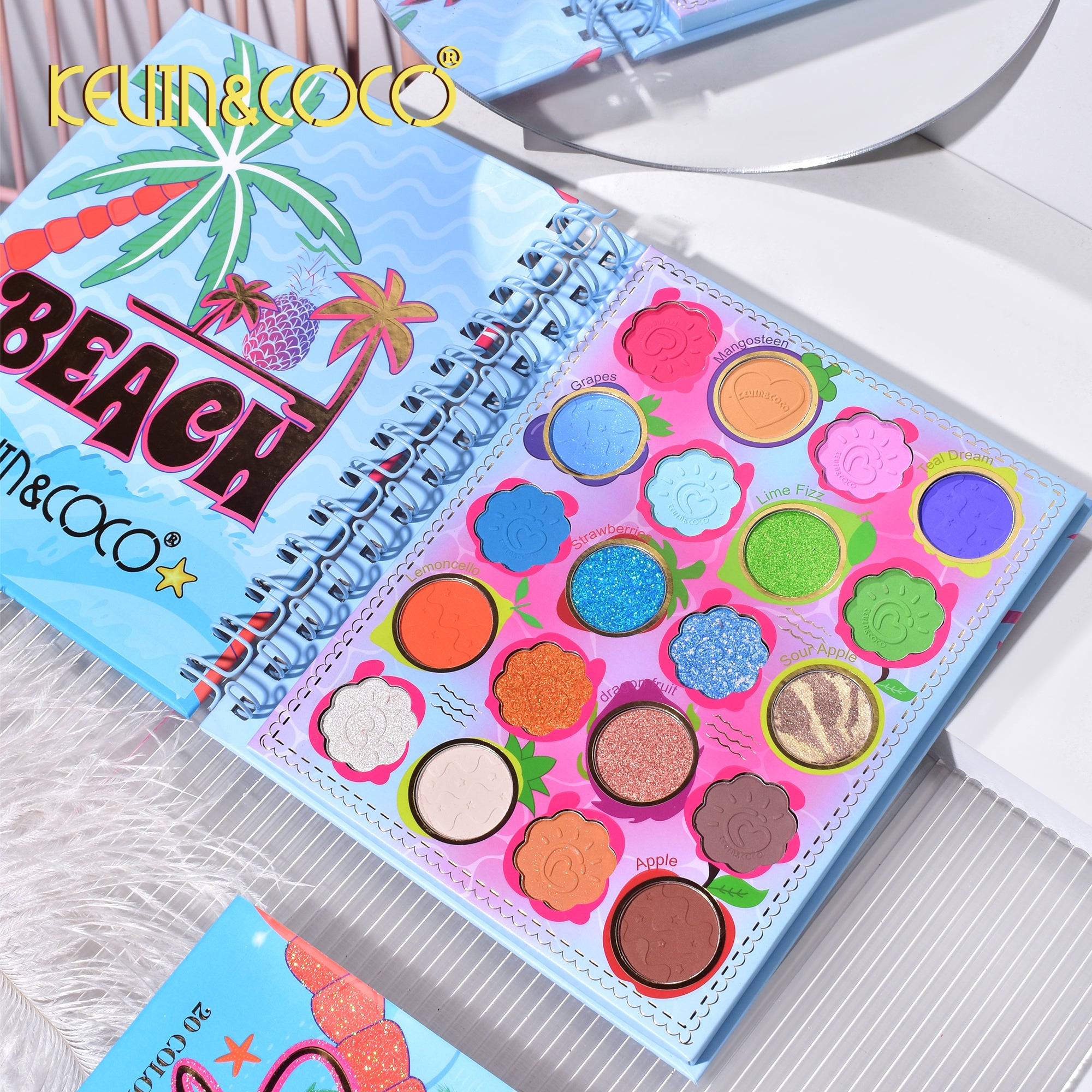 Paleta de sombras de ojos Sand Beach de 20 colores