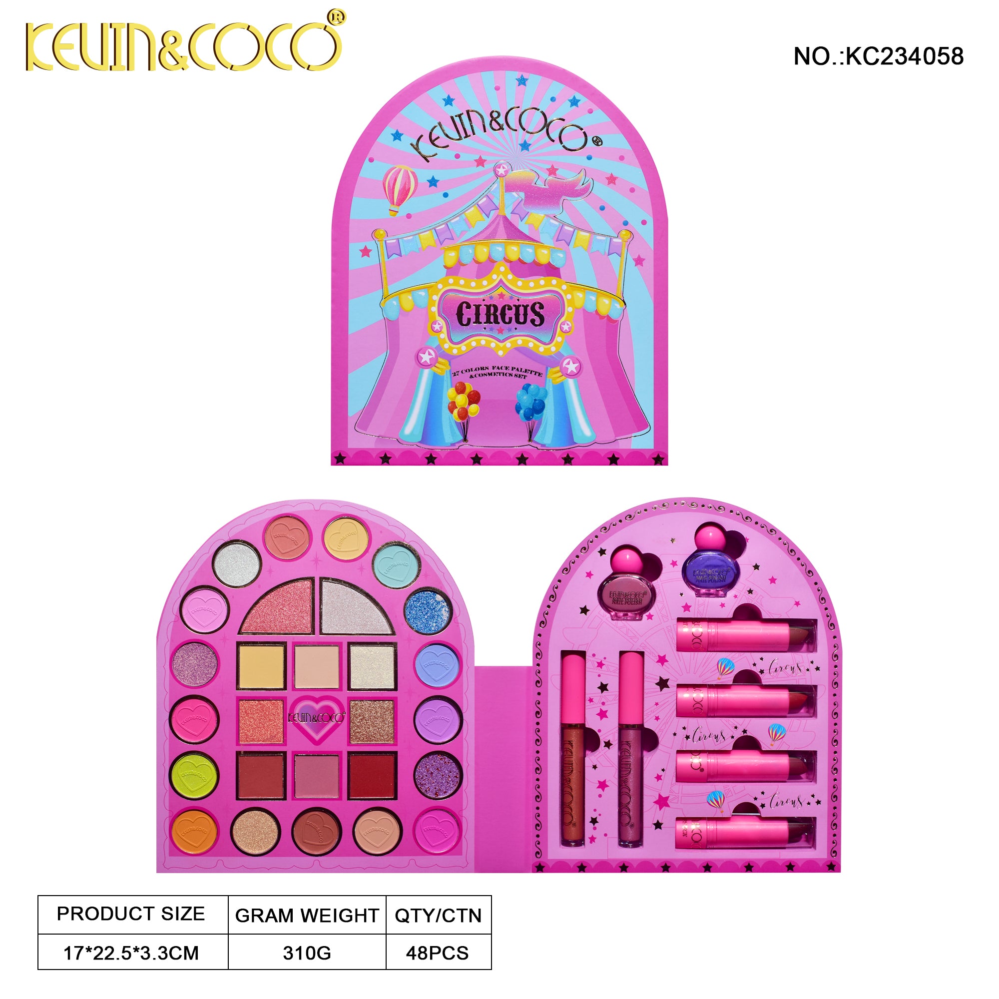 27-Color Circus Eyeshadow Makeup Kit (KC234058)