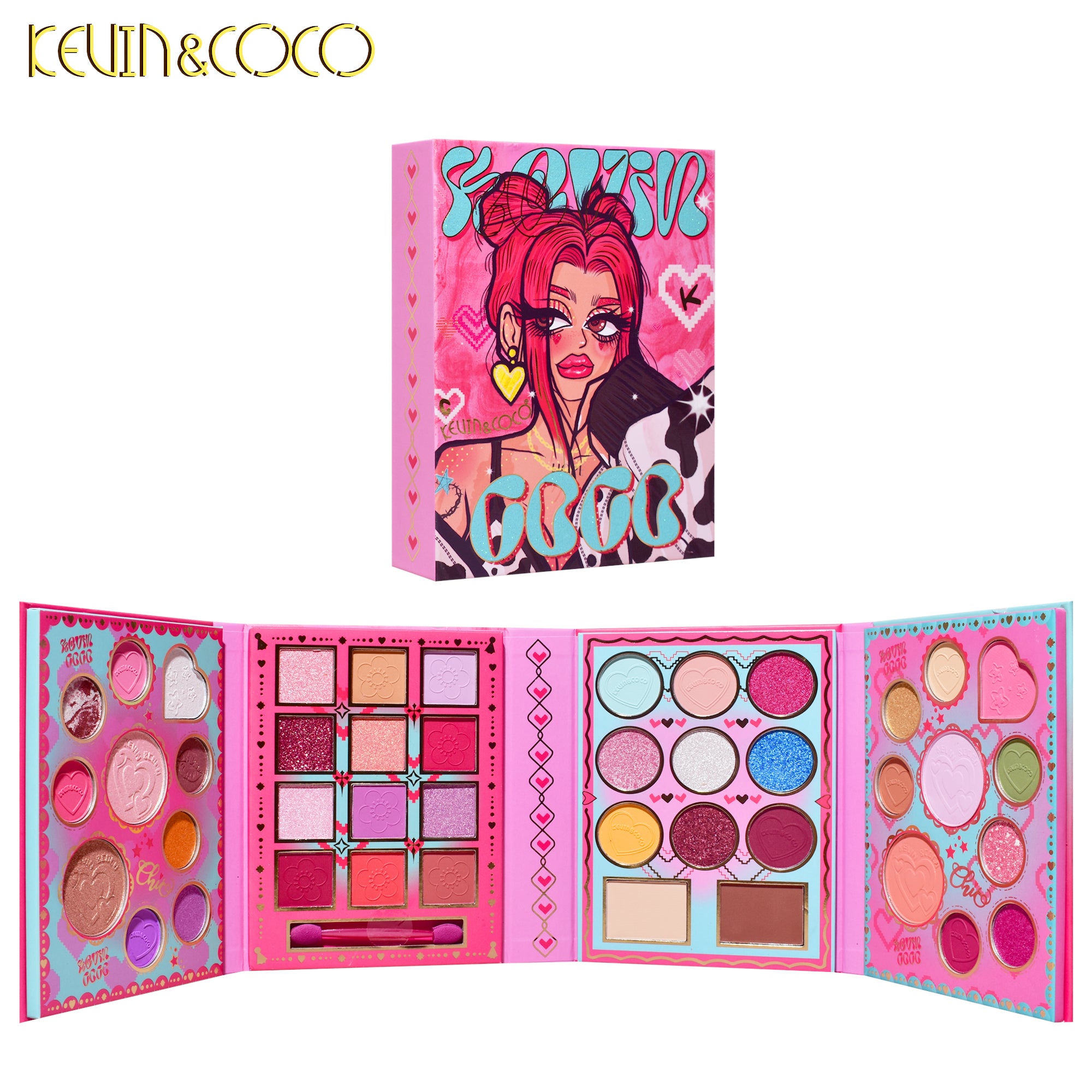 43-Color Cutie Pie Eyeshadow Palette (KC233563,KC233587,KC233570)