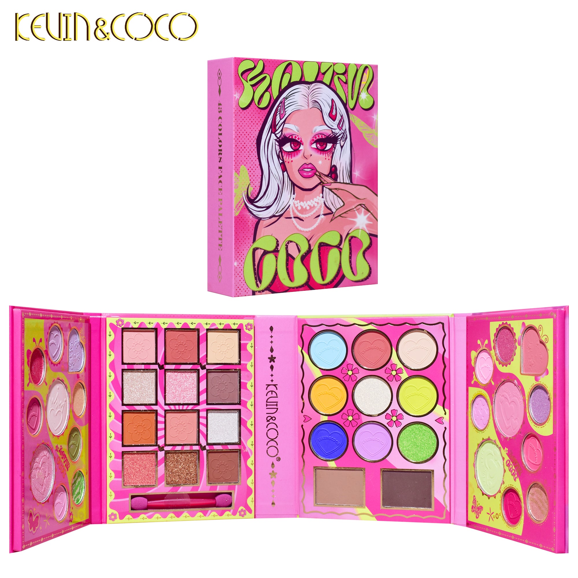 43-Color Cutie Pie Eyeshadow Palette (KC233563,KC233587,KC233570)