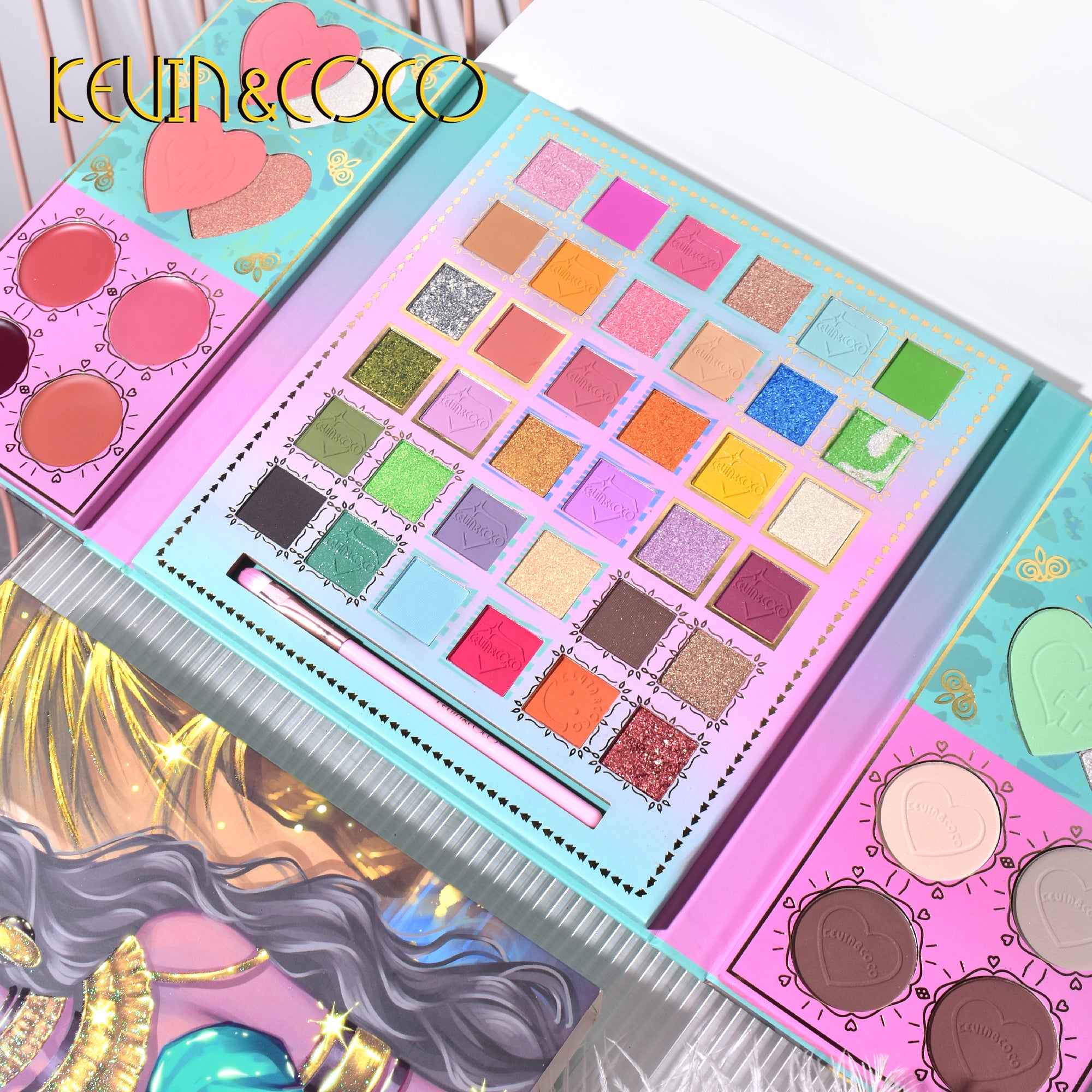 Paleta de sombras de ojos Paradise Queen de 52 colores (KC233273)