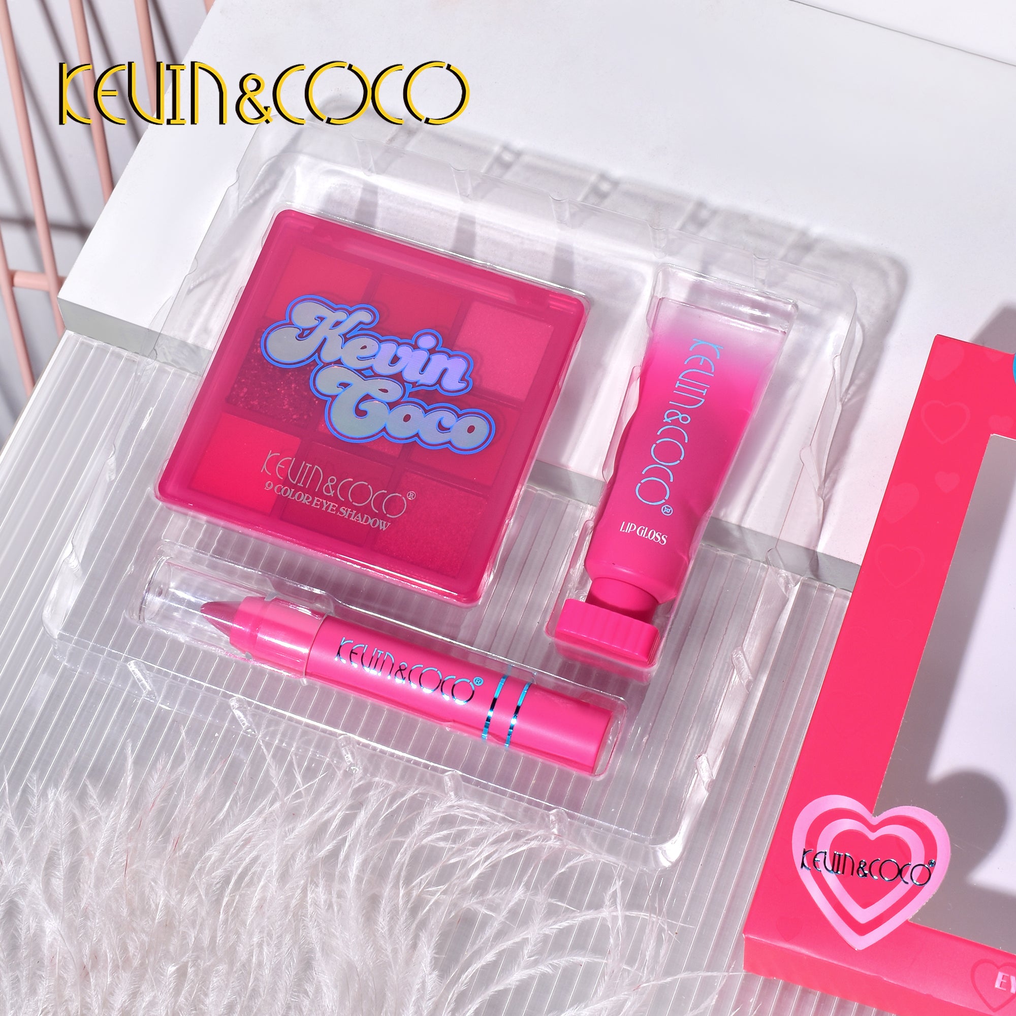 9-Color Pink Icecube Makeup Kit (KC233341)