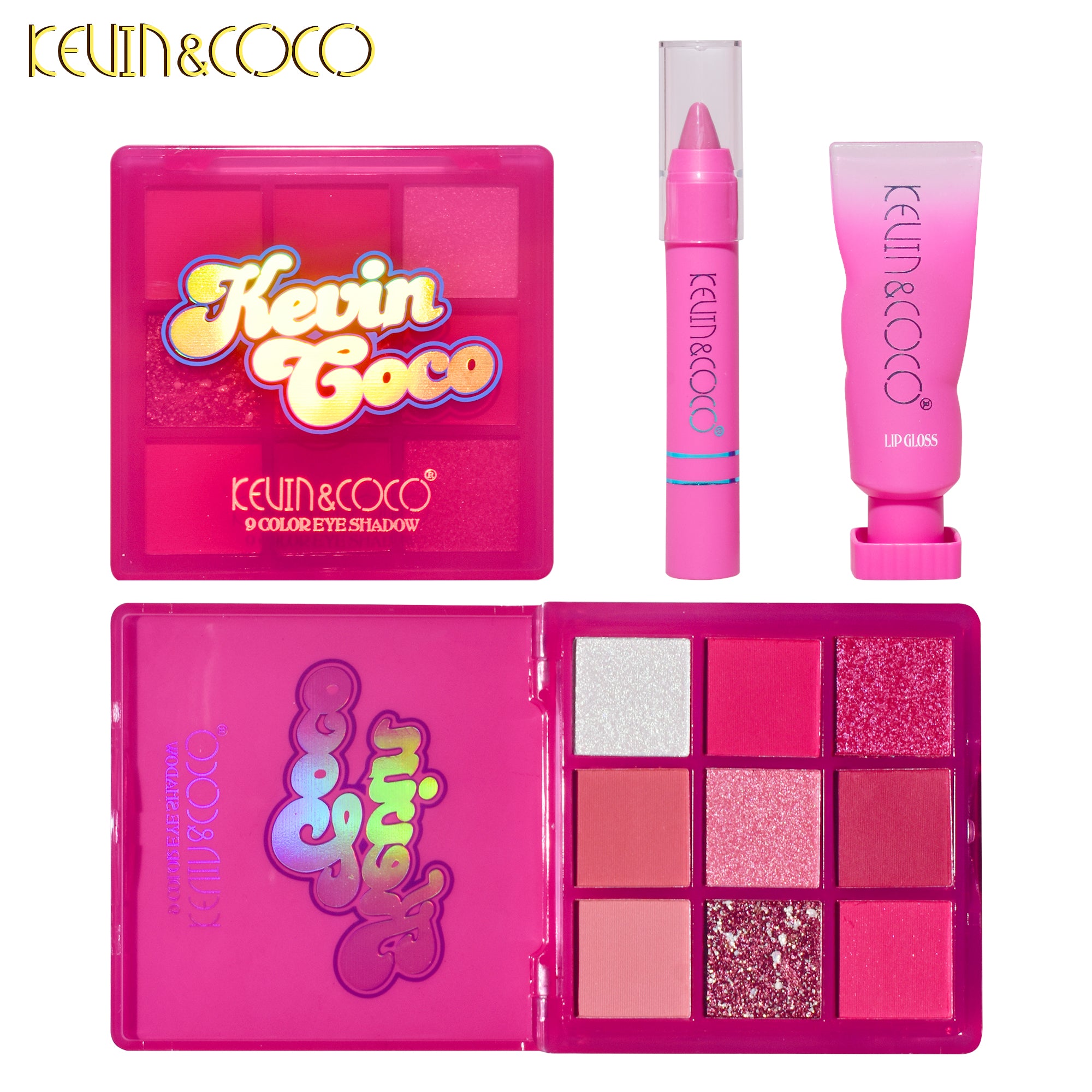 9-Color Pink Icecube Makeup Kit (KC233341)