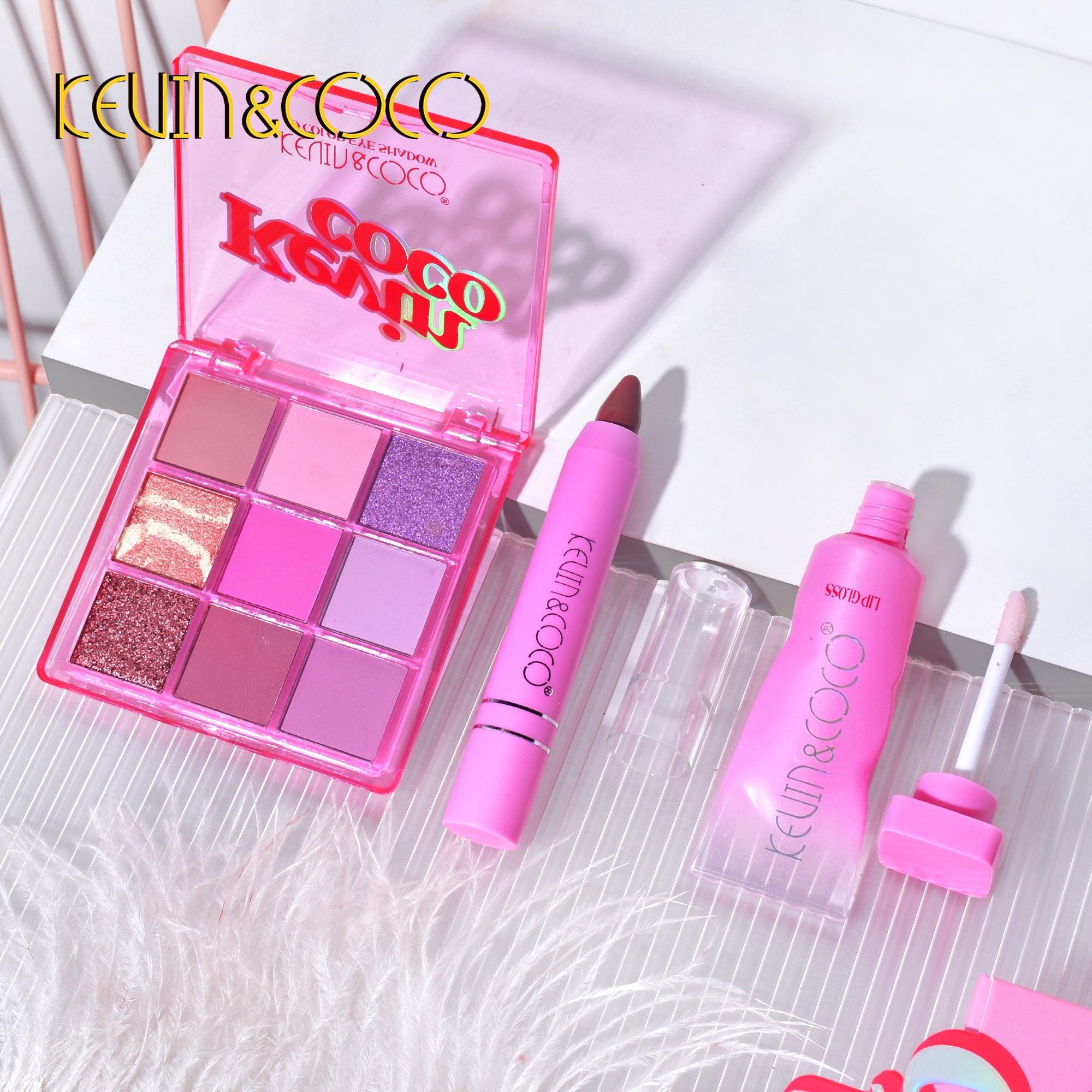 9-Color Lite Pink Makeup Kit (KC233358)