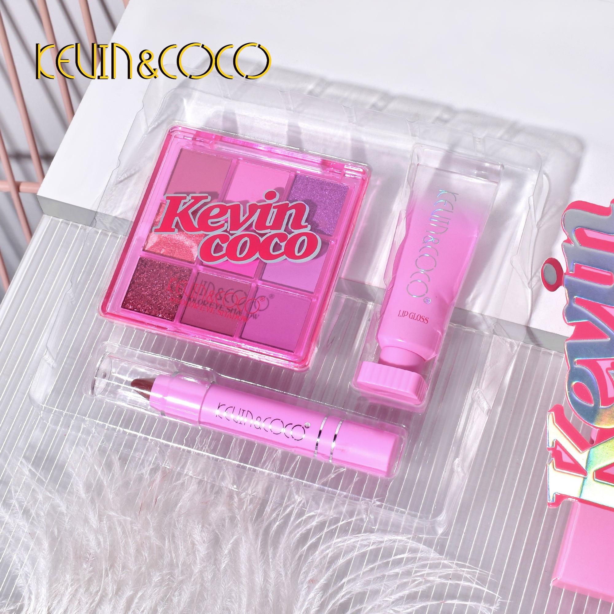 9-Color Lite Pink Makeup Kit (KC233358)