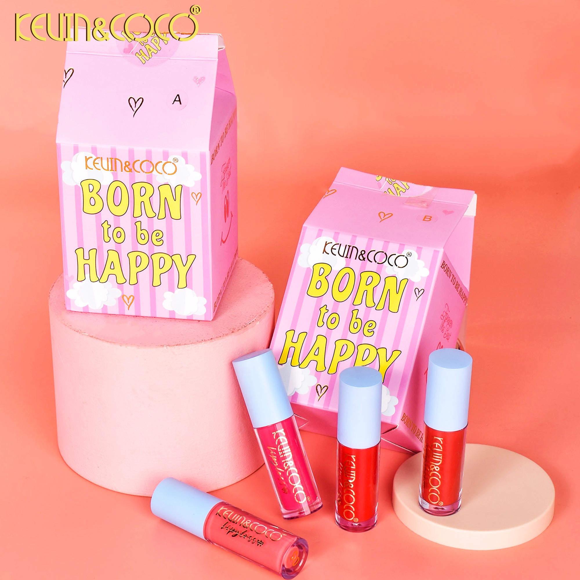 4-Color Born To Be Happy Lip Gloss Set (KC243808)