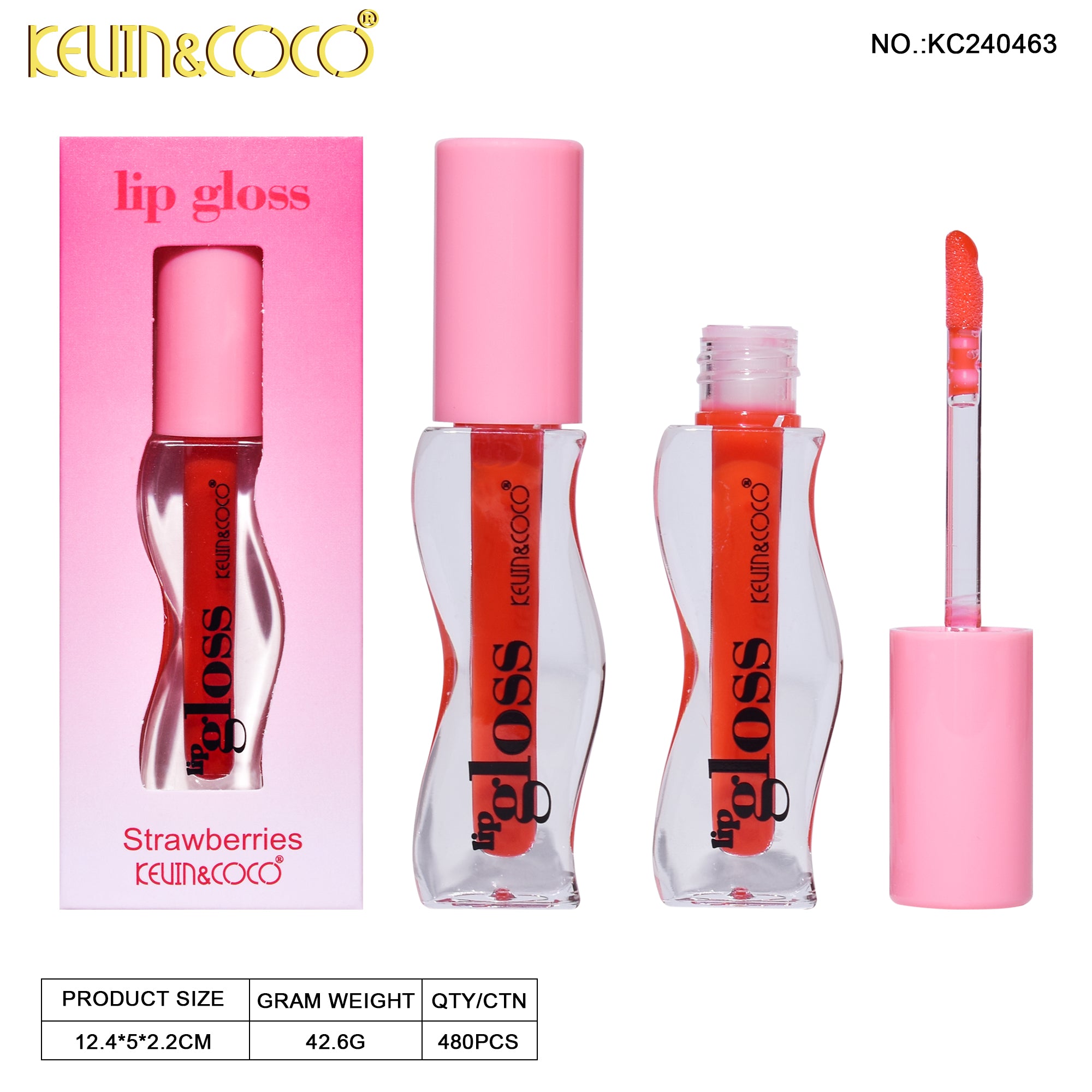 6-Color Tropical Shine Lip Gloss (KC240463)