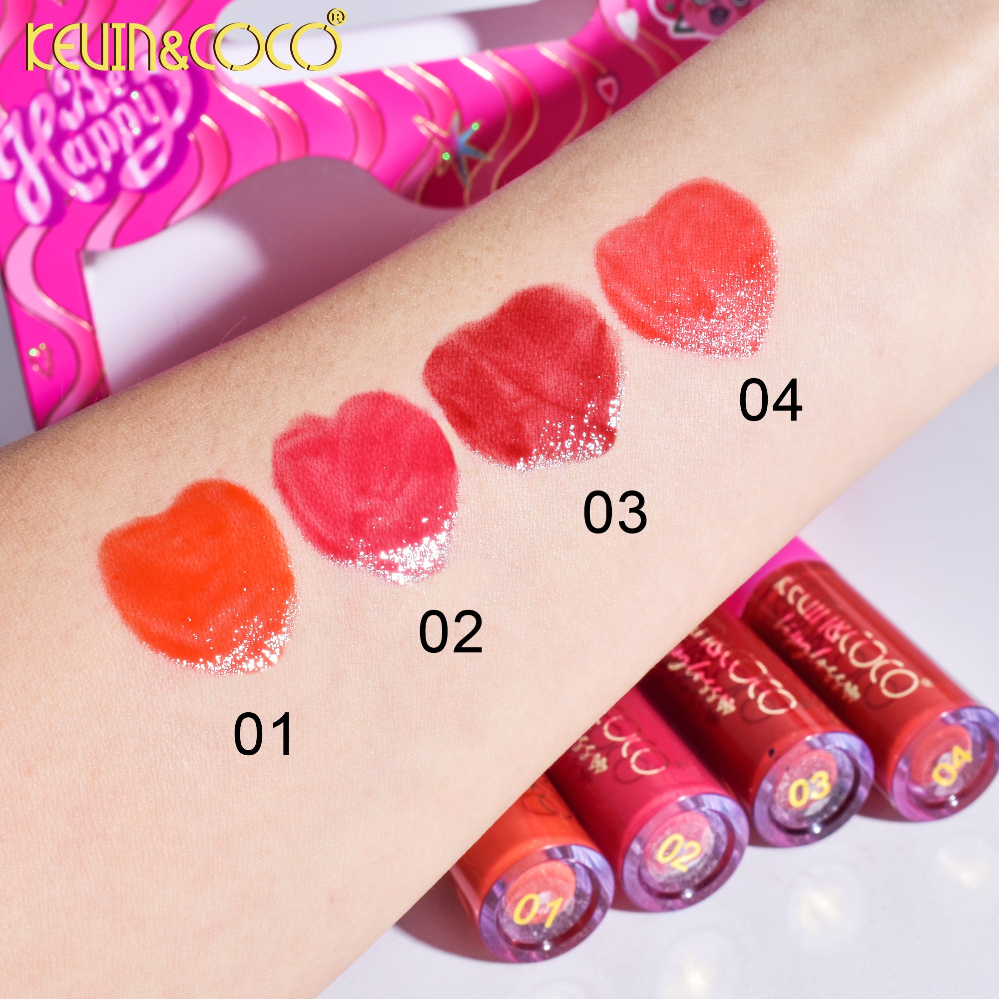 4-Color Be Happy Lip Gloss Set (KC243747)