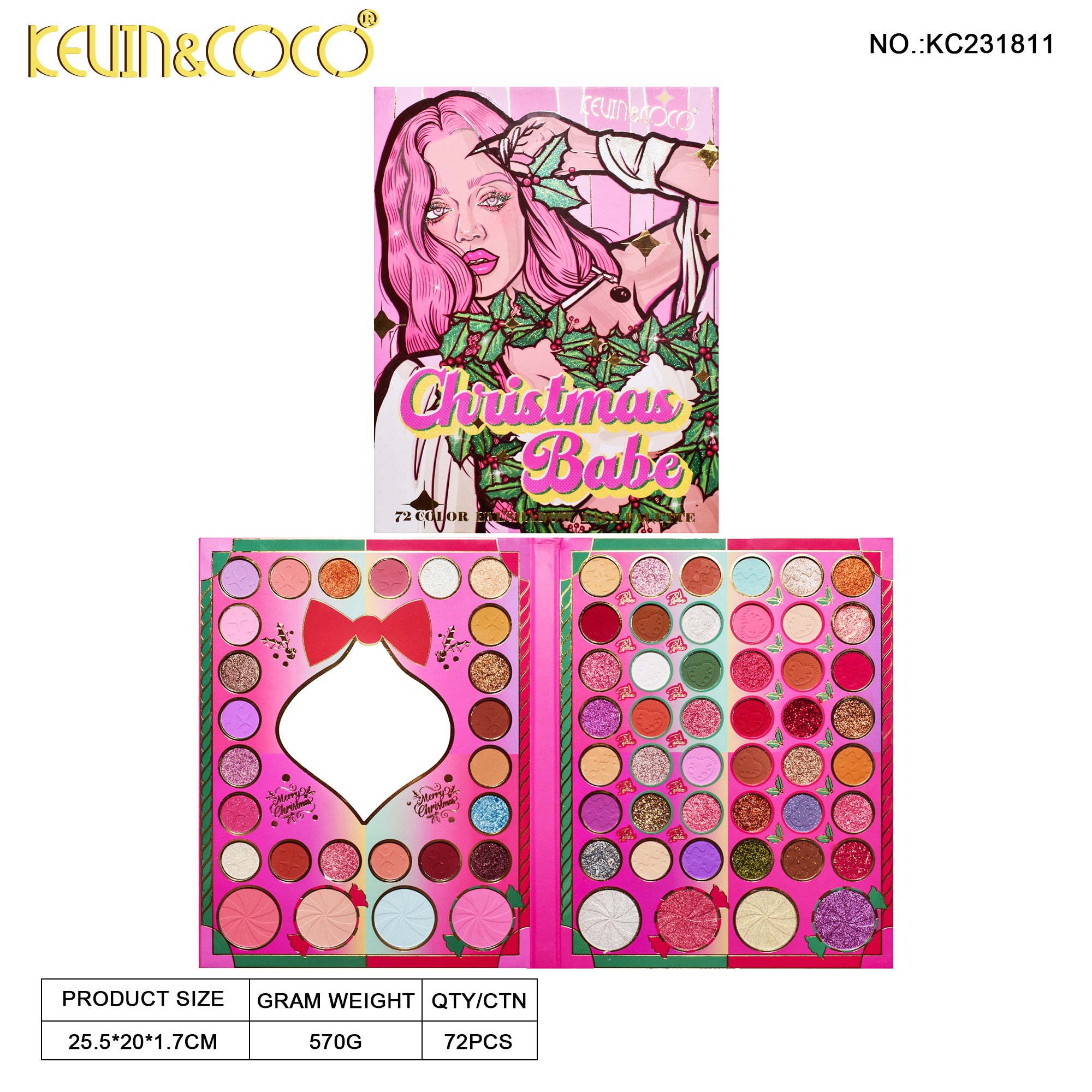 【Christmas Edition】72-Color Christmas Babe Eyeshadow Palette (KC231828)