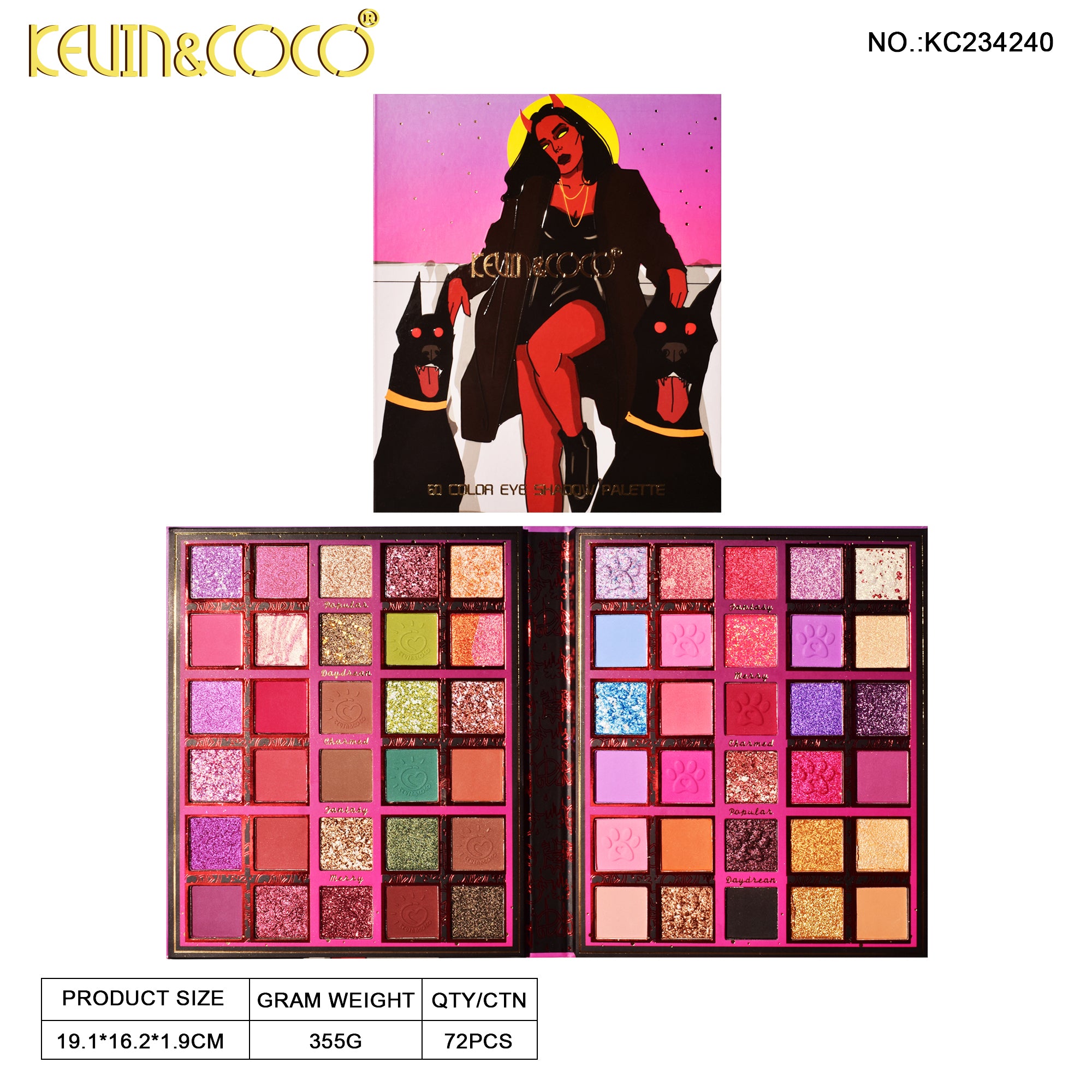 【Halloween Edition】60-Color Lady Enigma Eyeshadow Palette (KC234240)