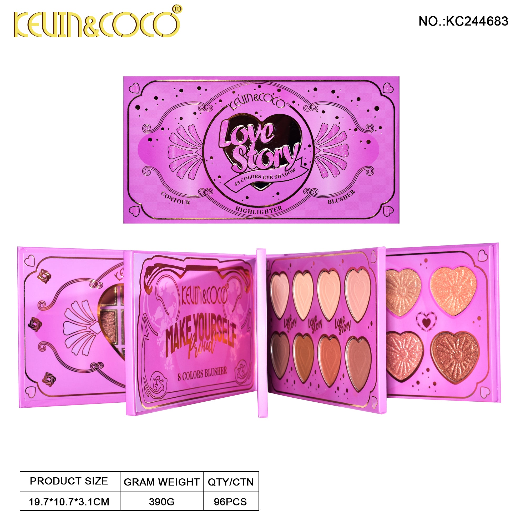 42-Color Love Story Makeup Palette (KC244683)