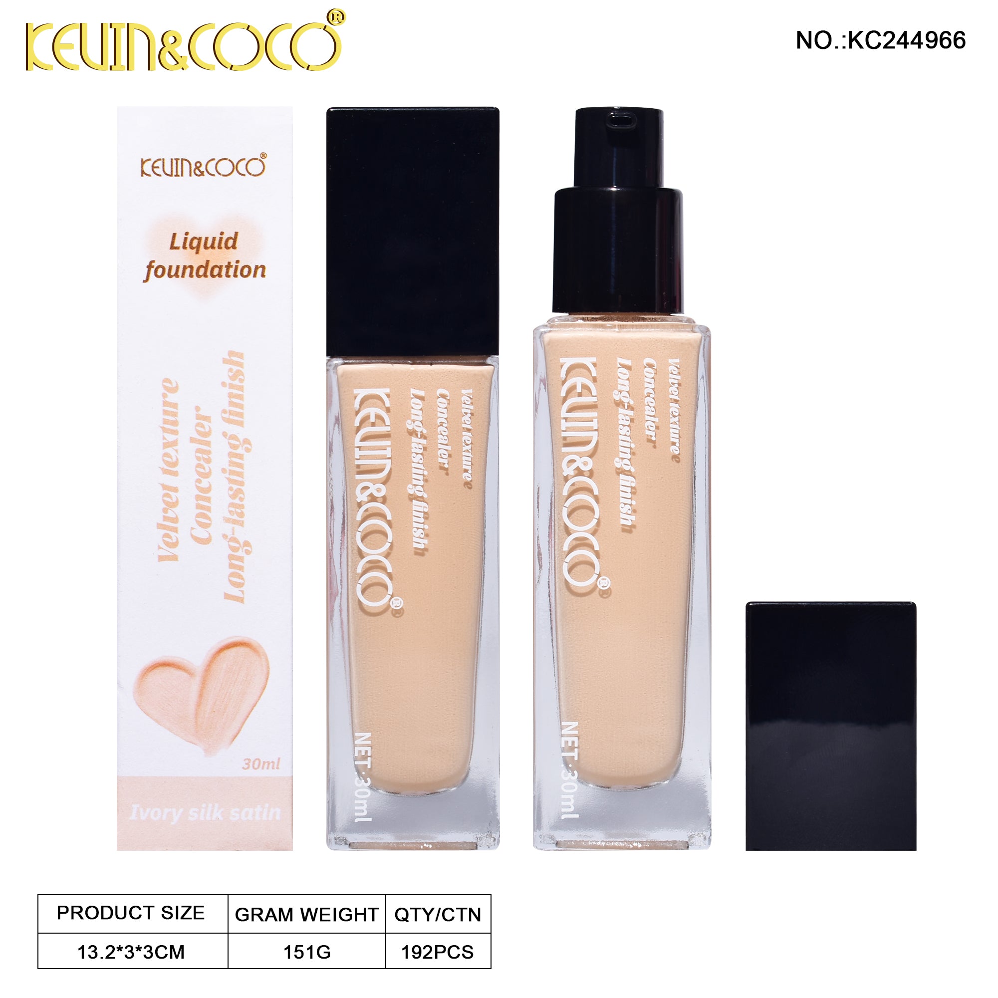 6-Color Flawless Face Liquid Foundation (KC244966)