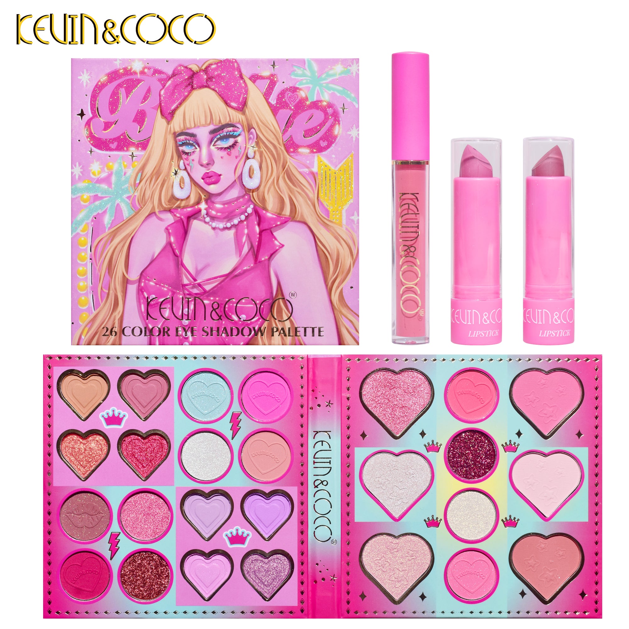 26-Color Barbie Makeup Kit (KC233365,KC233143)